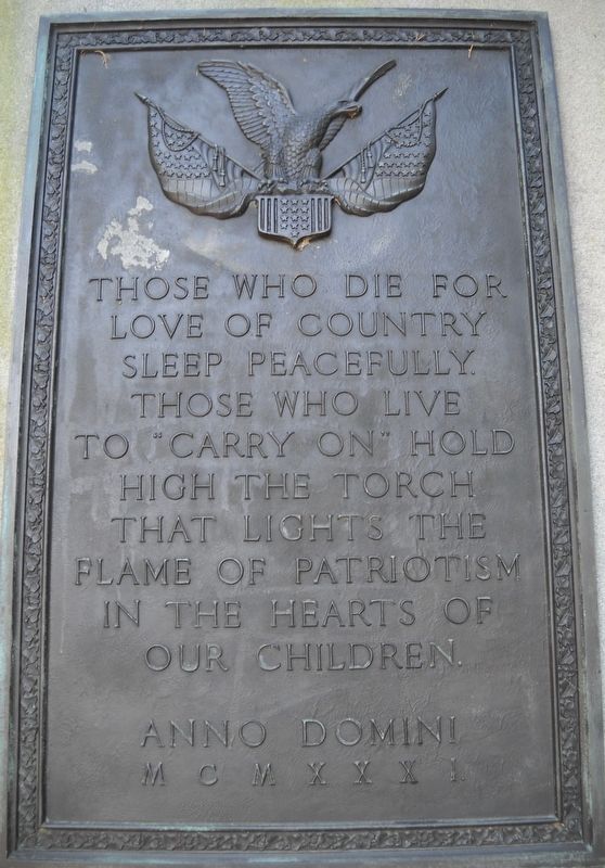 Inscription 2 – Back Plaque. Click for full size. Inscription 2 – Back Plaque image. Click for full size.
