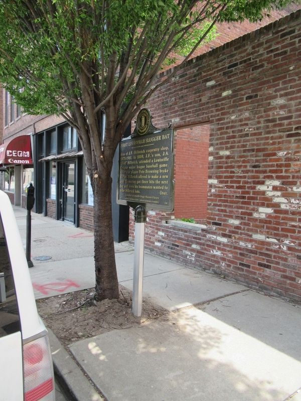 First Louisville Slugger Bat Marker image. Click for full size.
