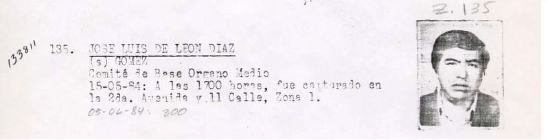 Jos Luis de Len Diaz's entry in the "Diario Militar" image. Click for full size.