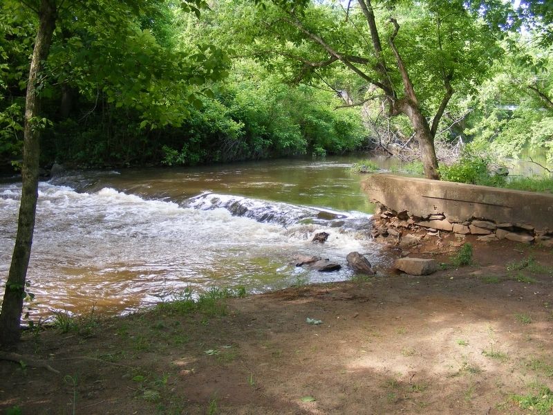 Remnants of mill race and dam.. Click for full size. Remnants of mill race and dam. image. Click for full size.