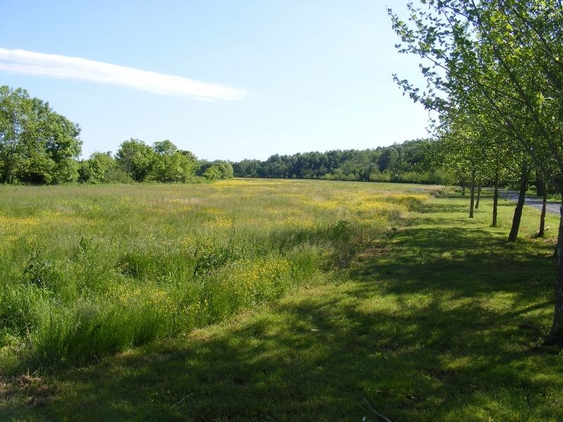 View from the ford towards the site of Duffie's attempted crossing further downstream.. Click for full size. View from the ford towards the site of Duffie's attempted crossing further downstream. image. Click for full size.