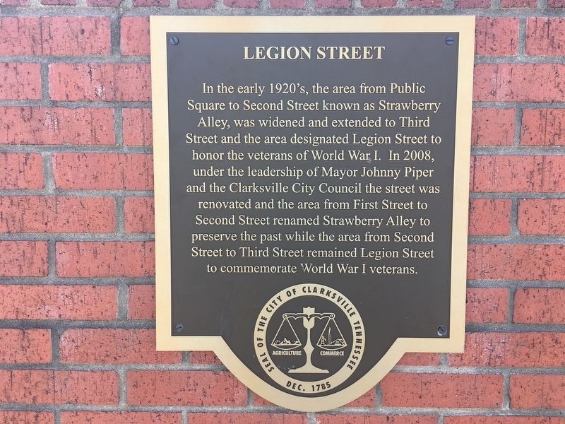 Legion Street Marker image. Click for full size.