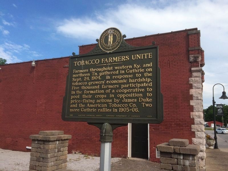 Tobacco Farmers Unite Marker (Side One) image. Click for full size.
