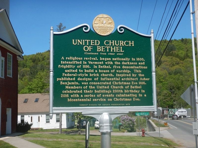 United Church Of Bethel Marker image. Click for full size.