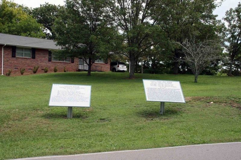 Twenty-First Army Corps and Harker's Brigade Markers The plaques as they appeared in 2009. Note they image. Click for full size.