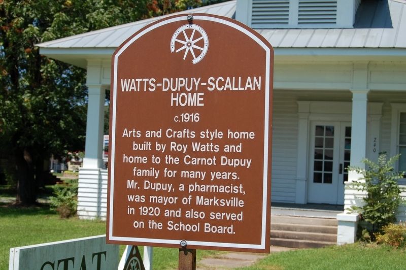 Watts-Dupuy-Scallan Home Marker image. Click for full size.