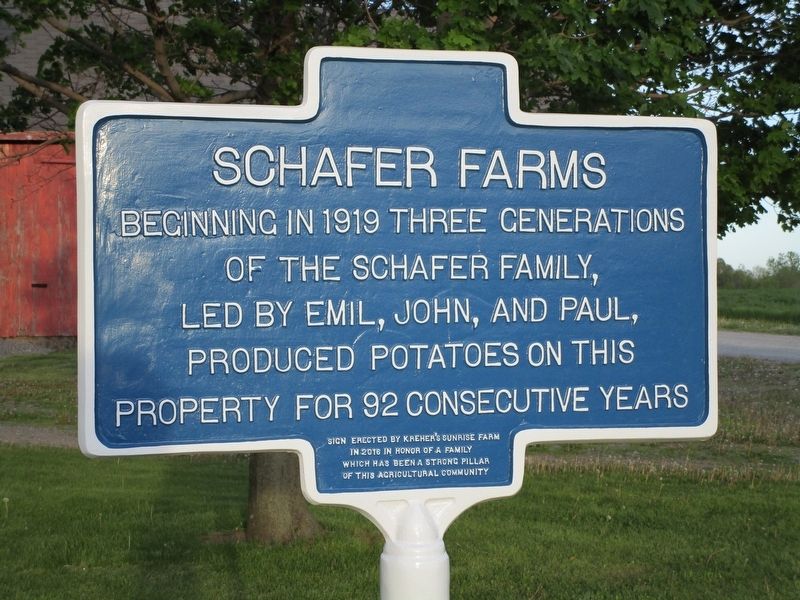 Schafer Farms Marker image. Click for full size.