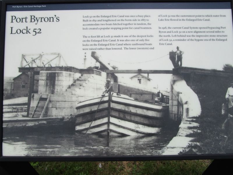 Port Byron's Lock 52 Marker image. Click for full size.