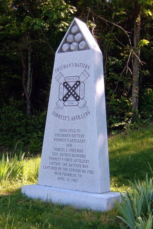 Freeman's Battery, Forrest's Artillery Marker image. Click for full size.