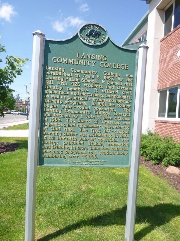 Lansing Community College Marker image. Click for full size.