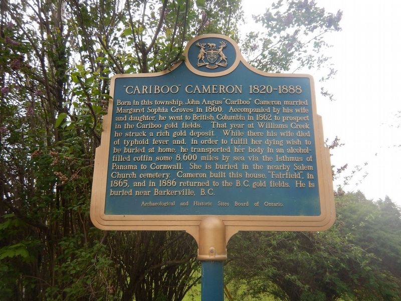 "Cariboo" Cameron Marker. Click for full size. "Cariboo" Cameron Marker image. Click for full size.