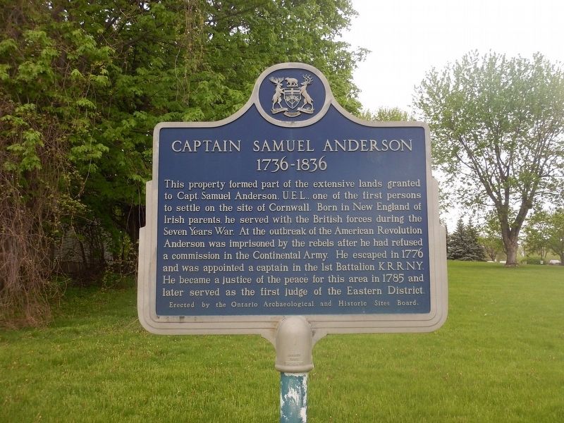 Captain Samuel Anderson Marker image. Click for full size.