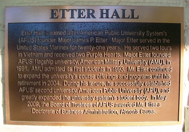 Etter Hall Marker image. Click for more information.