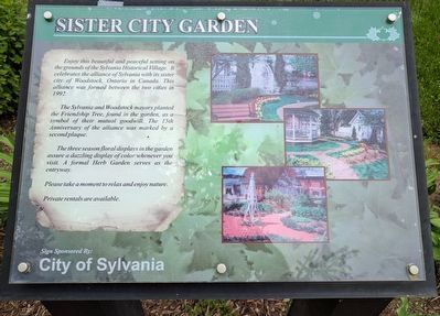 Sister City Garden Marker image. Click for full size.