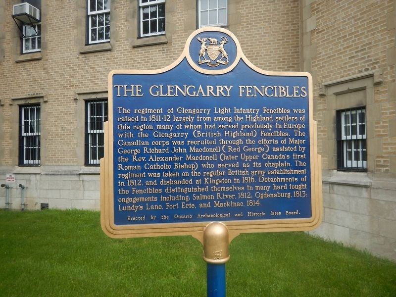 The Glengarry Fencibles Marker. Click for full size. The Glengarry Fencibles Marker image. Click for full size.