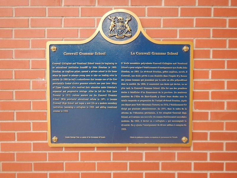 Cornwall Grammar School Marker. Click for full size. Cornwall Grammar School Marker image. Click for full size.