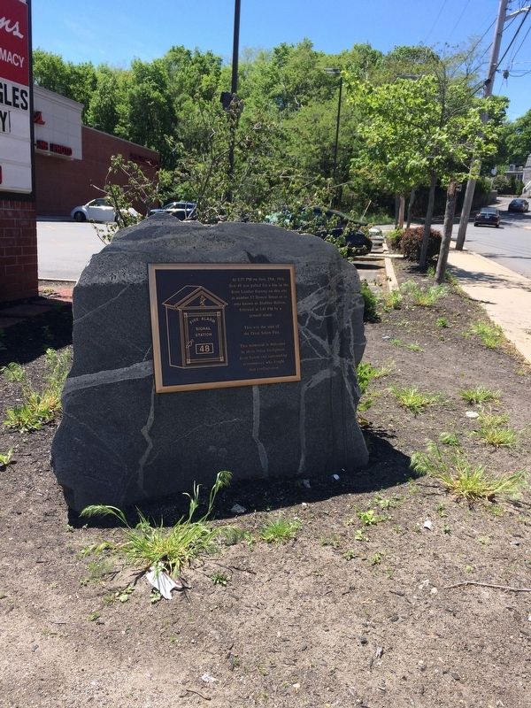 Great Salem Fire Alarm Marker in context. Click for full size. Great Salem Fire Alarm Marker in context image. Click for full size.