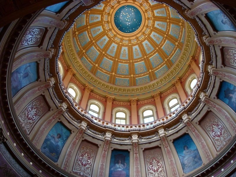 Michigan State Capitol Dome image. Click for full size.