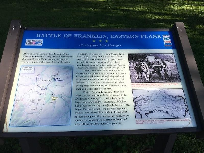 Battle of Franklin, Eastern Flank Marker image. Click for full size.