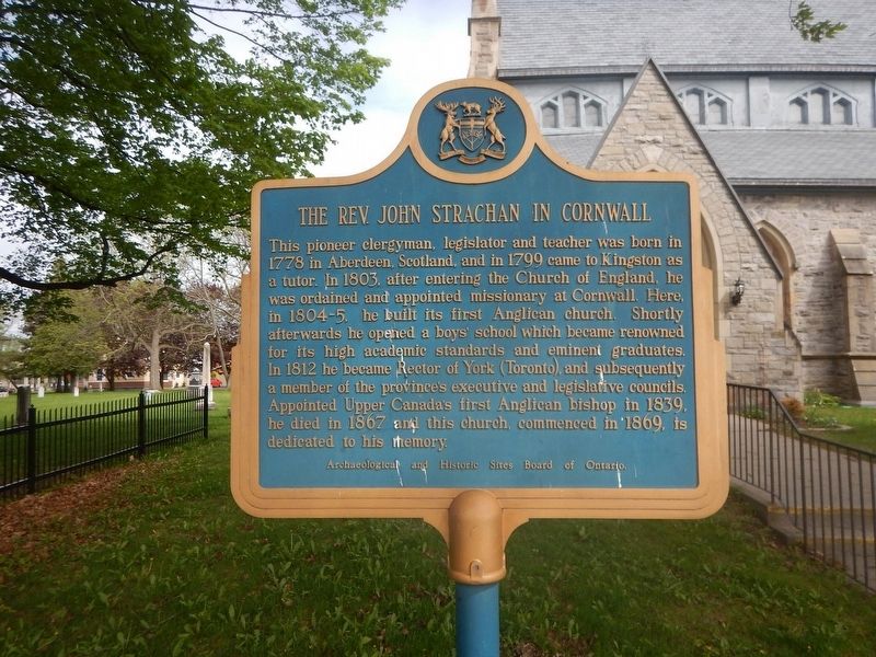 The Rev. John Strachan in Cornwall Marker image. Click for full size.