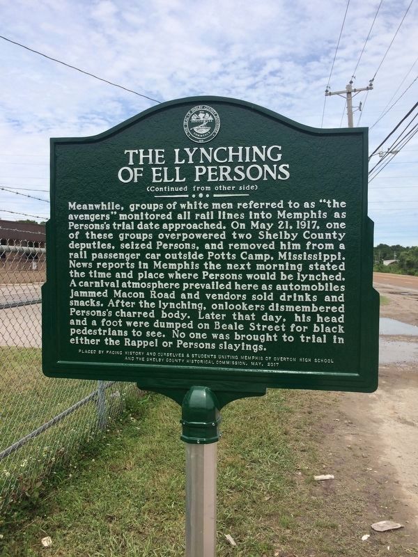 The Lynching of Ell Persons Reverse image. Click for full size.