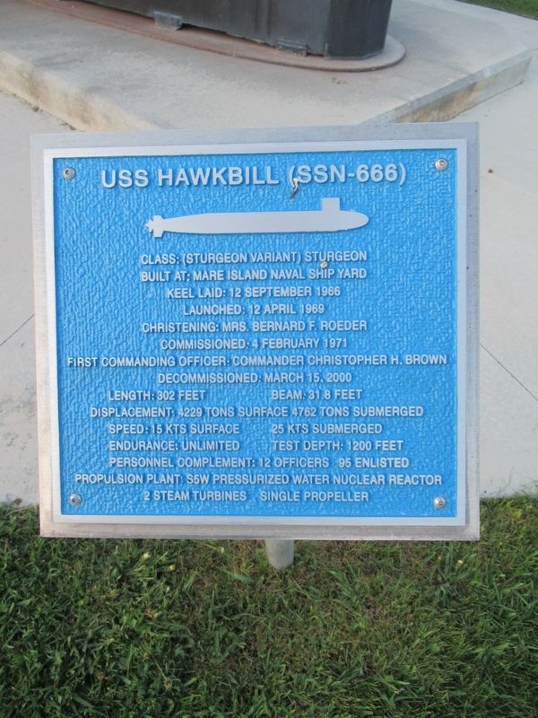USS Hawkbill (SSN-666) Marker image. Click for full size.