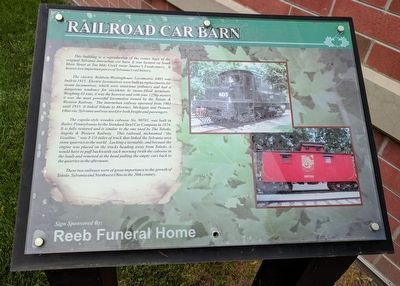Railroad Car Barn Marker. Click for full size. Railroad Car Barn Marker image. Click for full size.