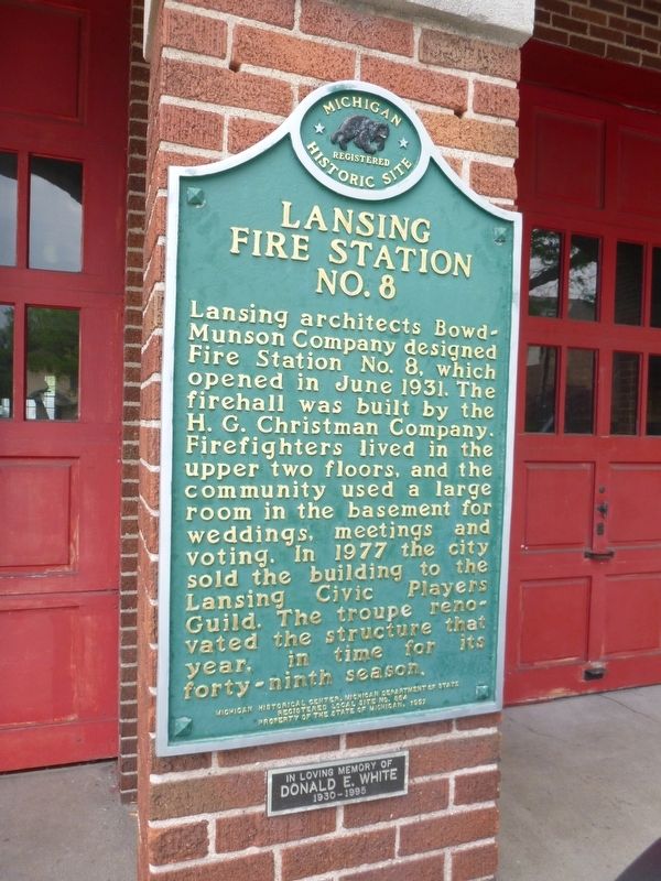 Lansing Fire Station No. 8 Marker image. Click for full size.