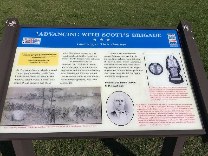 Advancing With Scott's Brigade Marker image. Click for full size.