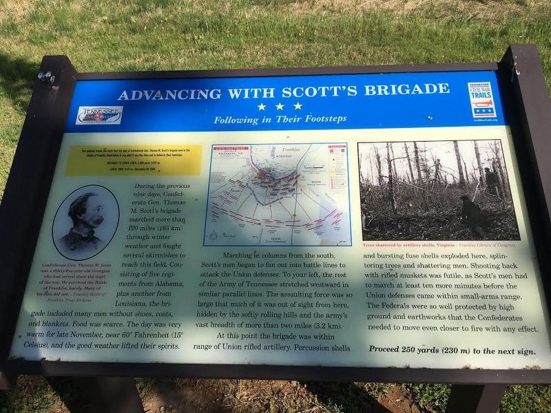 Advancing With Scott's Brigade Marker image. Click for full size.
