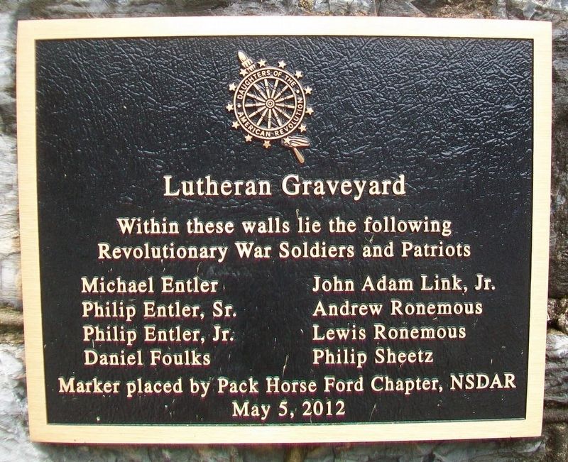 Lutheran Graveyard Marker image. Click for full size.