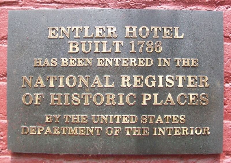 Entler Hotel NRHP Marker image. Click for full size.