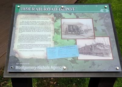 1858 Railroad Depot Marker. Click for full size. 1858 Railroad Depot Marker image. Click for full size.