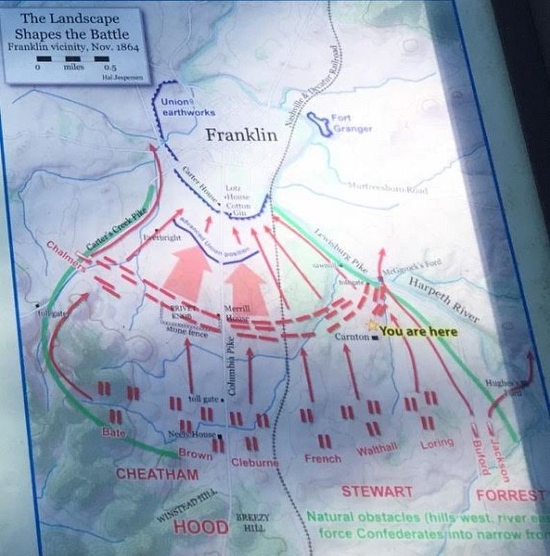 Battle of Franklin Map image. Click for full size.