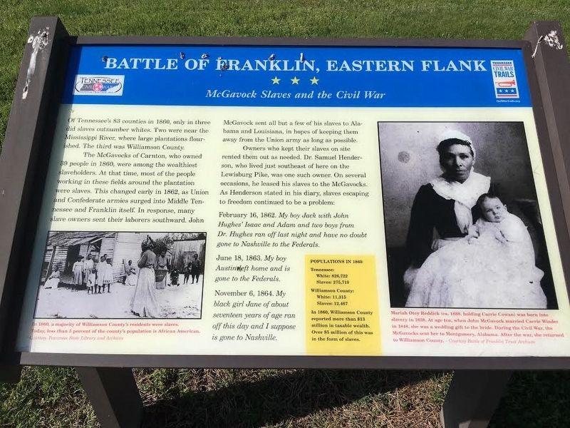 Battle of Franklin, Eastern Flank Marker image. Click for full size.