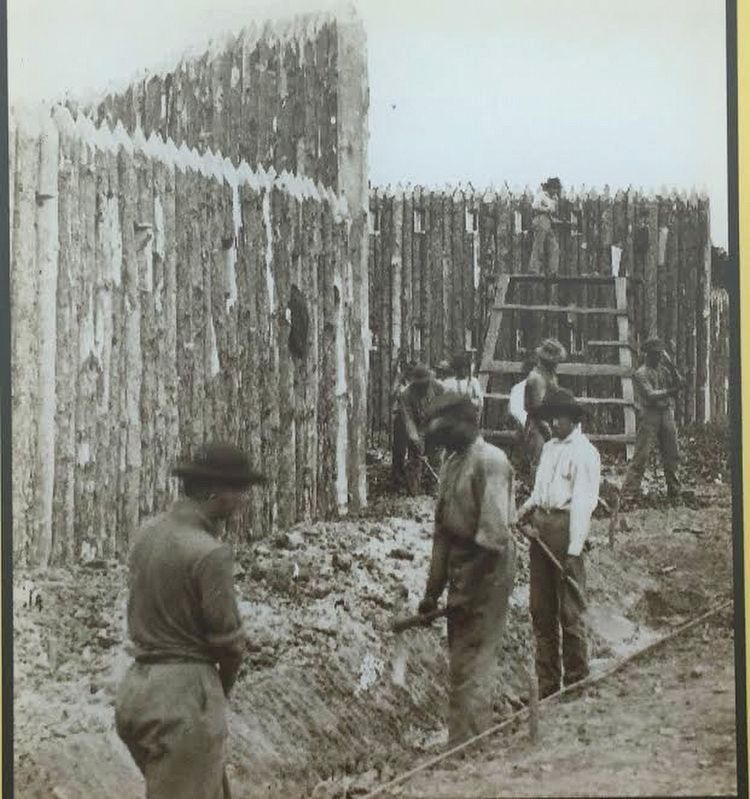 African Americans constructing military stockade and ditch image. Click for full size.