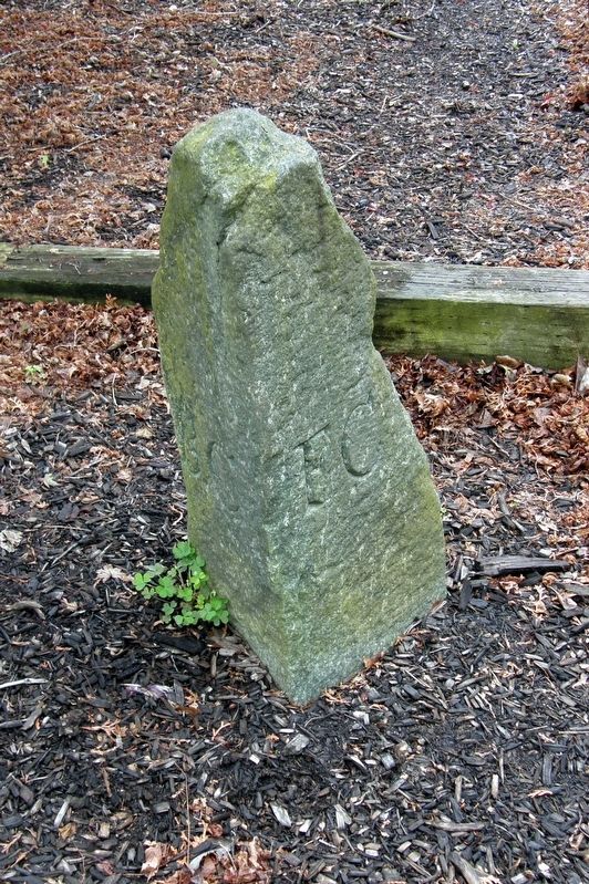 The "green stone" referred to in the marker. image. Click for full size.