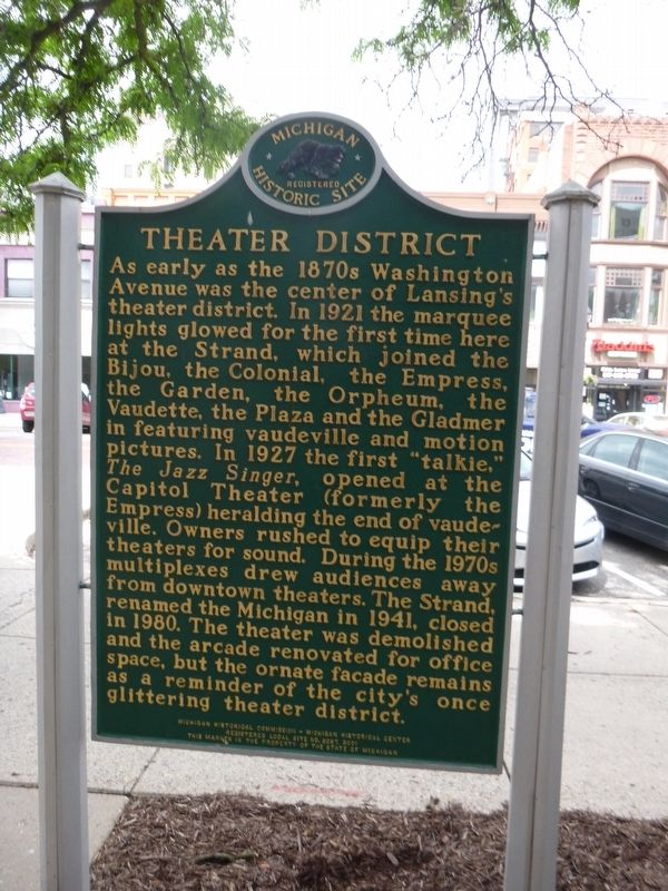 Theater District Marker. Click for full size. Theater District Marker image. Click for full size.