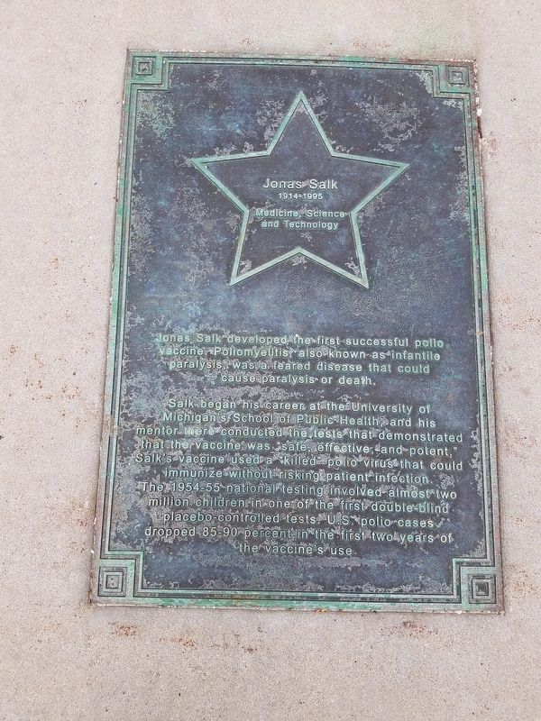Jonas Salk Marker image. Click for full size.