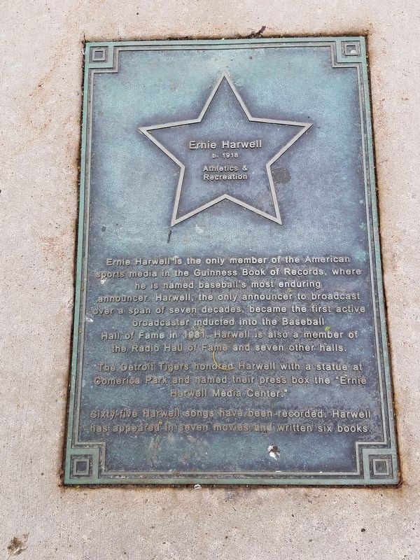 Ernie Harwell Marker image. Click for full size.