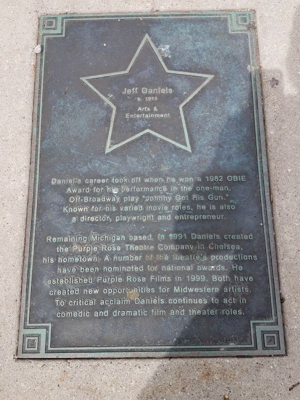 Jeff Daniels Marker. Click for full size. Jeff Daniels Marker image. Click for full size.