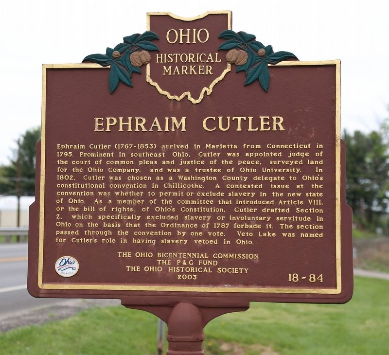 Ephraim Cutler Marker image. Click for full size.