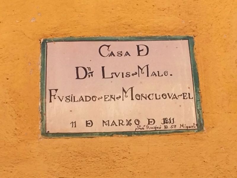 The House of Luis Malo Marker. Click for full size. The House of Luis Malo Marker image. Click for full size.