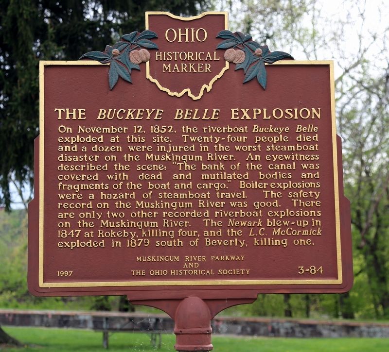 The <i>Buckeye Belle</i> Explosion Marker image. Click for full size.