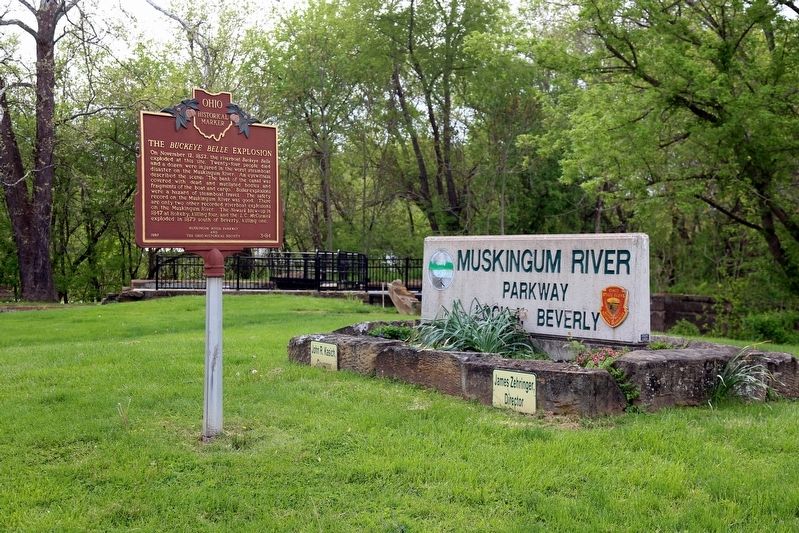 The <i>Buckeye Belle</i> Explosion Marker. Click for full size. The <i>Buckeye Belle</i> Explosion Marker image. Click for full size.