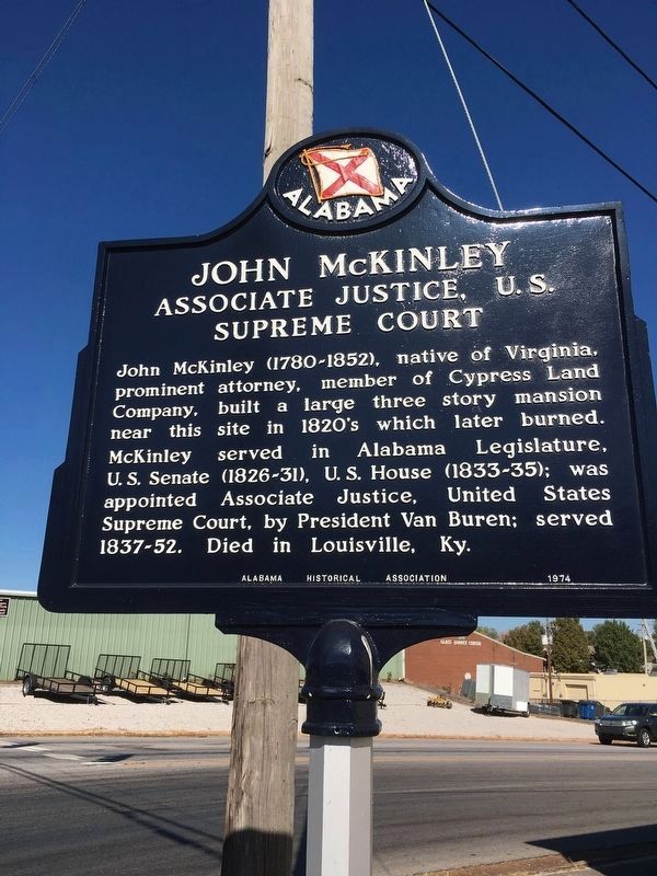 John McKinley Associate Justice, U.S. Supreme Court Marker (updated marker). Click for full size. John McKinley Associate Justice, U.S. Supreme Court Marker (updated marker) image. Click for full size.