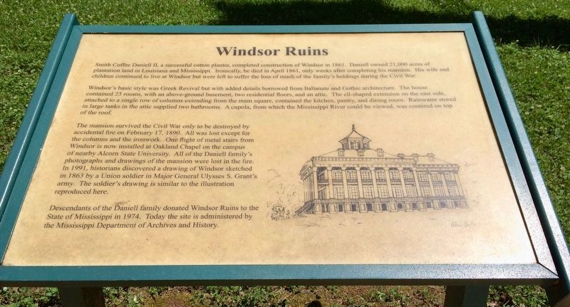 Windsor Ruins marker has been cleaned up.... image. Click for full size.