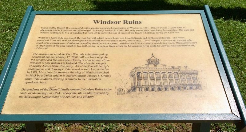 Windsor Ruins marker has been cleaned up.... image. Click for full size.