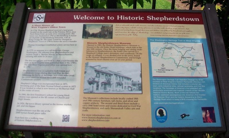 Welcome to Historic Shepherdstown Marker image. Click for full size.