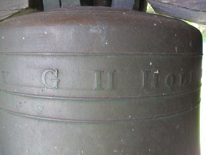Original Congregational Bell Detail image. Click for full size.